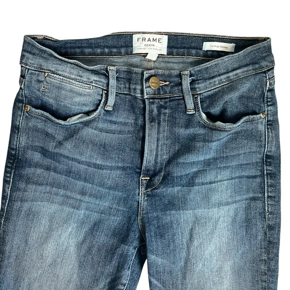 Frame Denim Blue Revere Le High Skinny Jeans - Picture 2 of 6